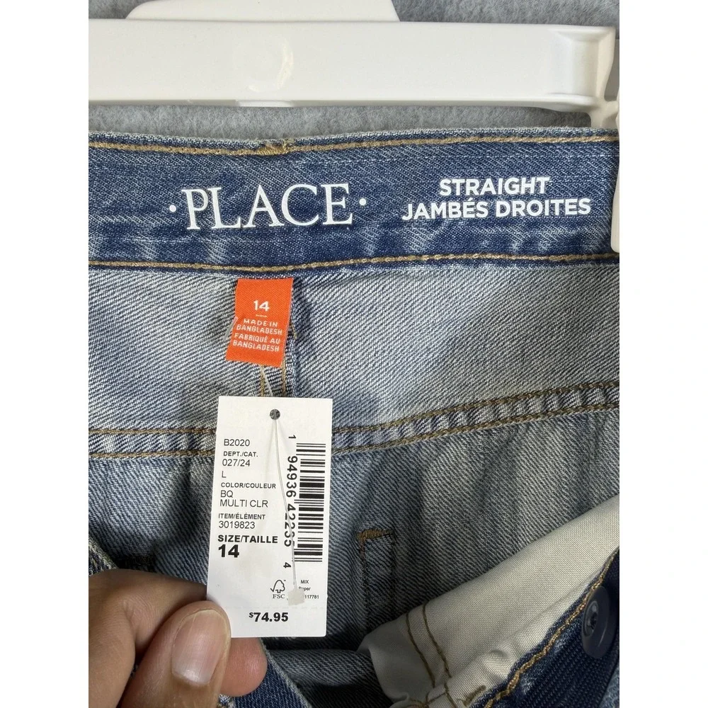 The Children's Place Jeans Youth 14 Blue Straight‎ Leg Denim Casual Classic